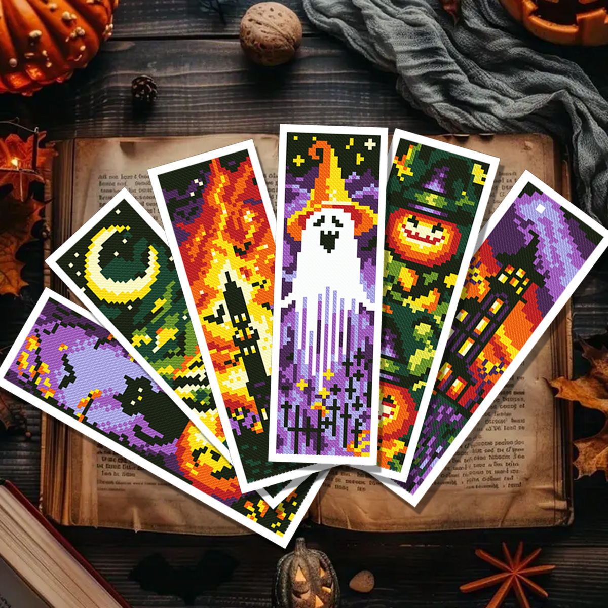 11-Piece DIY Embroidery Bookmark Set — Multiple Designs Available, Includes Free Tool Kit and Tutorials