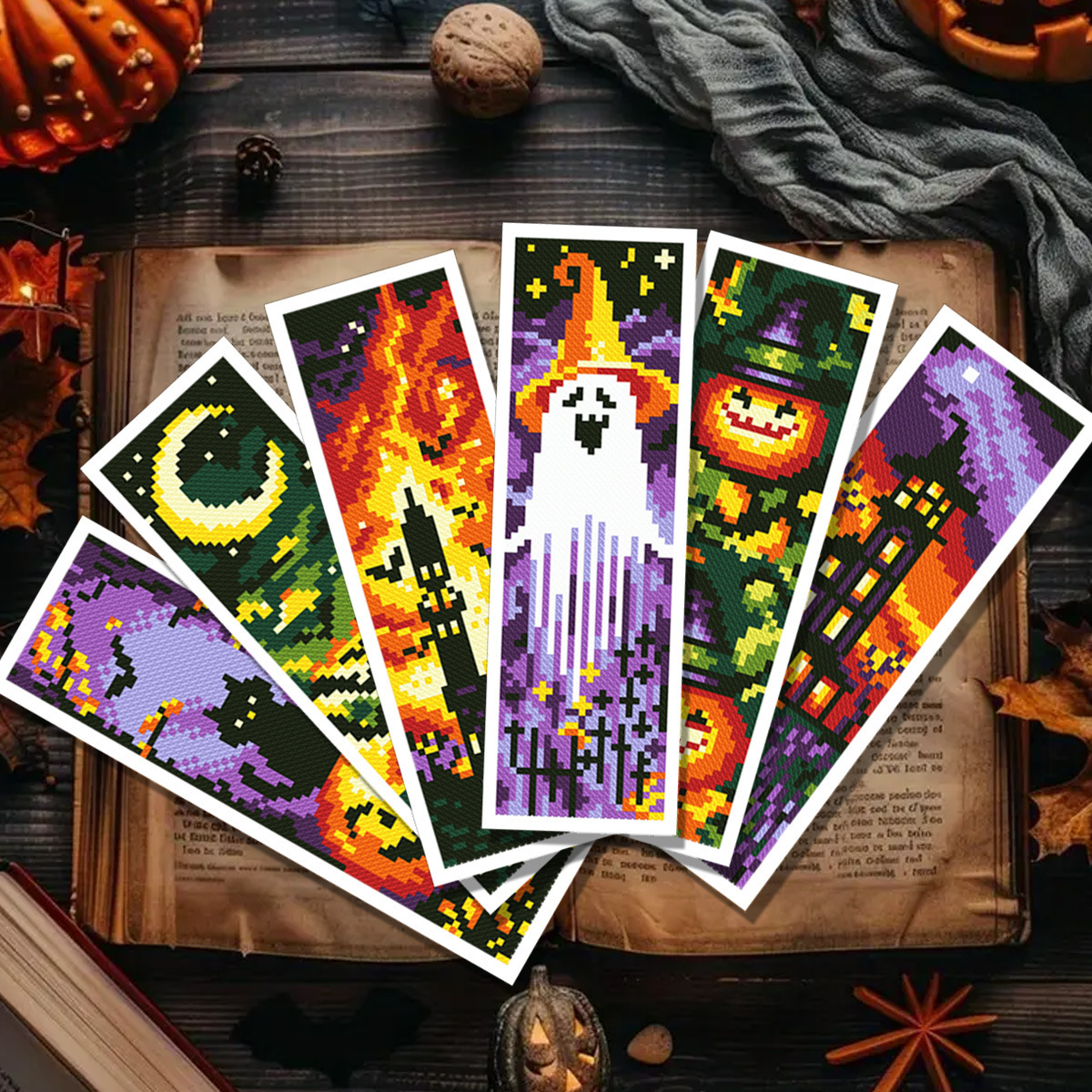 11-Piece DIY Embroidery Bookmark Set — Multiple Designs Available, Includes Free Tool Kit and Tutorials