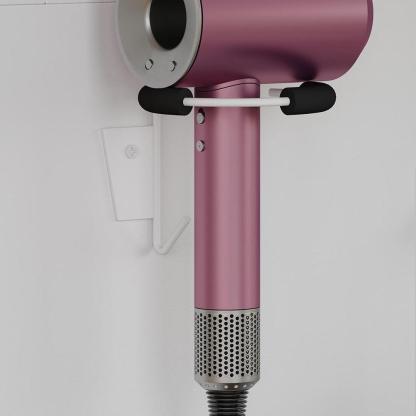 Stainless Steel Hair Dryer Holder Vanity Desk Accessory 2.9 in Side Length 3.15 in Circle Diameter Bathroom Counter Organizer