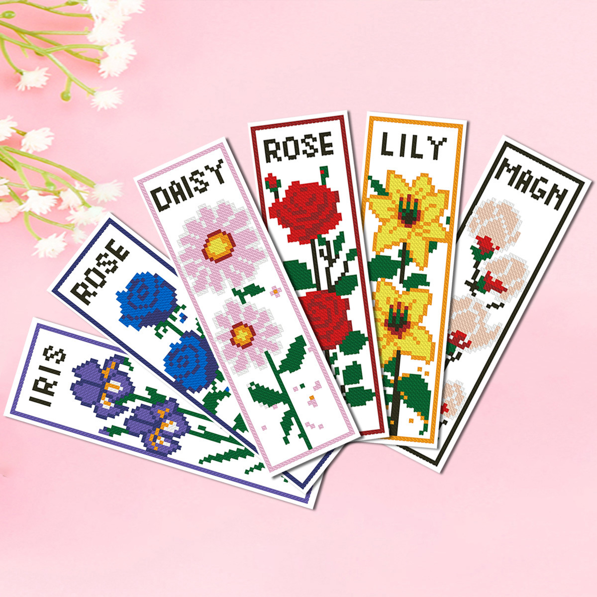 11-Piece DIY Embroidery Bookmark Set — Multiple Designs Available, Includes Free Tool Kit and Tutorials