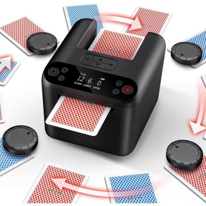 Rechargeable Automatic Card Dealer (1-3 Decks) – Perfect for Texas Hold'em, Blackjack, Bridge, and Family Game Night