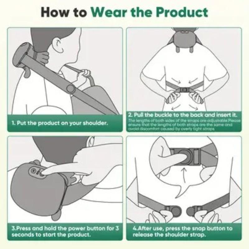 Electric Neck & Shoulder Massager, Deep Tissue Massage Pad, Suitable for Neck, Shoulders, Back, and Arms, Ideal Gift for Home, Office, and Travel