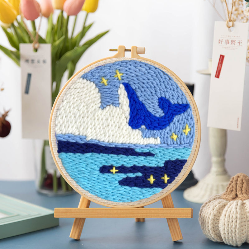 【Free Tool Kit Included】Home-Style DIY Embroidery Cross-Stitch Kit — Includes Cotton Fabric, Pattern Chart, Needles, Threads, and More.Comes with Free Embroidery Tutorials and Features Designs Perfect for Home Décor
