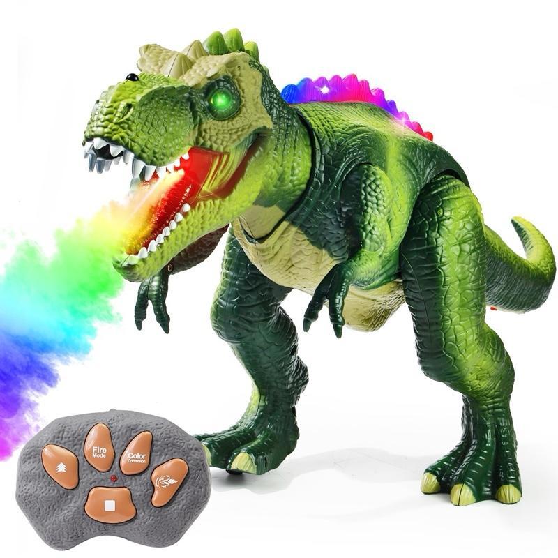 Remote Control T-Rex Dinosaur RC Dinosaur Toy for Kids with Lights, Mist Spray & Realistic Sounds Perfect Gift for Boys