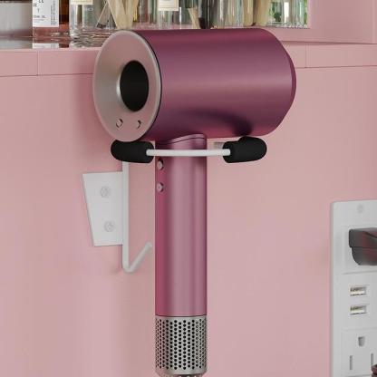 Stainless Steel Hair Dryer Holder Vanity Desk Accessory 2.9 in Side Length 3.15 in Circle Diameter Bathroom Counter Organizer