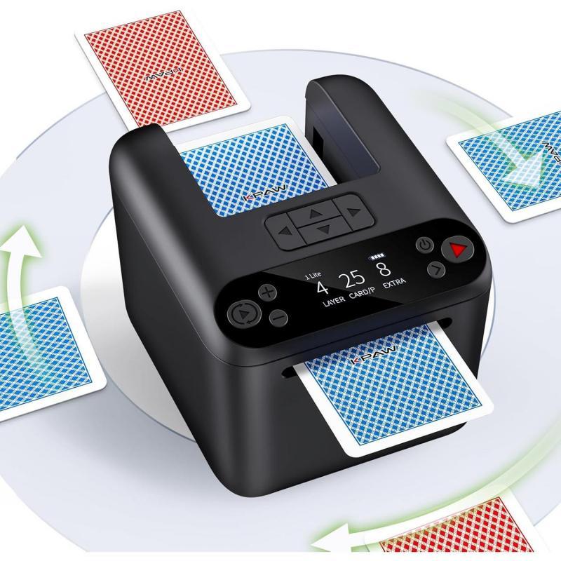 Rechargeable Automatic Card Dealer (1-3 Decks) – Perfect for Texas Hold'em, Blackjack, Bridge, and Family Game Night