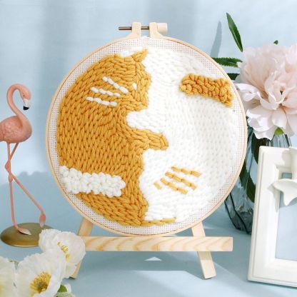 【Free Tool Kit Included】Home-Style DIY Embroidery Cross-Stitch Kit — Includes Cotton Fabric, Pattern Chart, Needles, Threads, and More.Comes with Free Embroidery Tutorials and Features Designs Perfect for Home Décor