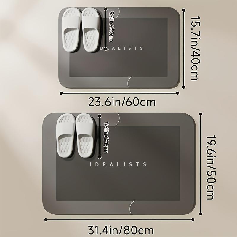 Bathroom Mat – Premium Quick-Dry, Ultra-Absorbent, Thin Diatomite Bath Mat