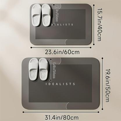 Bathroom Mat – Premium Quick-Dry, Ultra-Absorbent, Thin Diatomite Bath Mat
