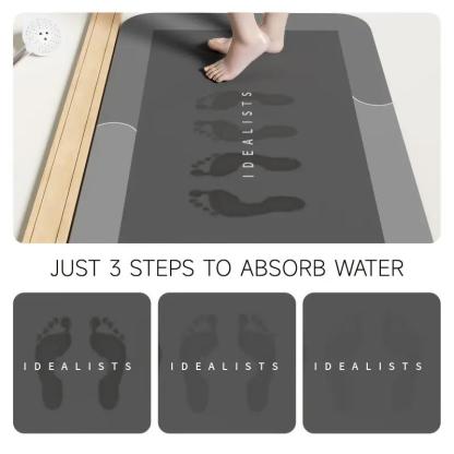 Bathroom Mat – Premium Quick-Dry, Ultra-Absorbent, Thin Diatomite Bath Mat