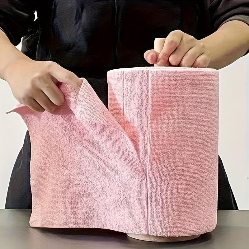 30 Pcs/Roll Reusable Microfiber Cleaning Cloths Super Absorbent, Suitable for Kitchen & Home Use gray