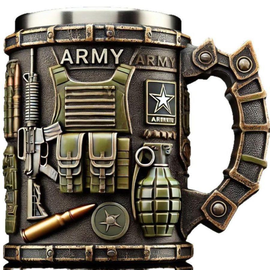 3D Printed Military Coffee Mug – Veteran Gift