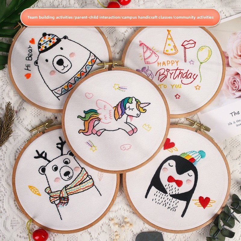 Valentine’s Day Gift – DIY Animal Embroidery Kit, Hand-Stitch a Meaningful Gift, Show Your Love with a Thoughtful Handmade Keepsake