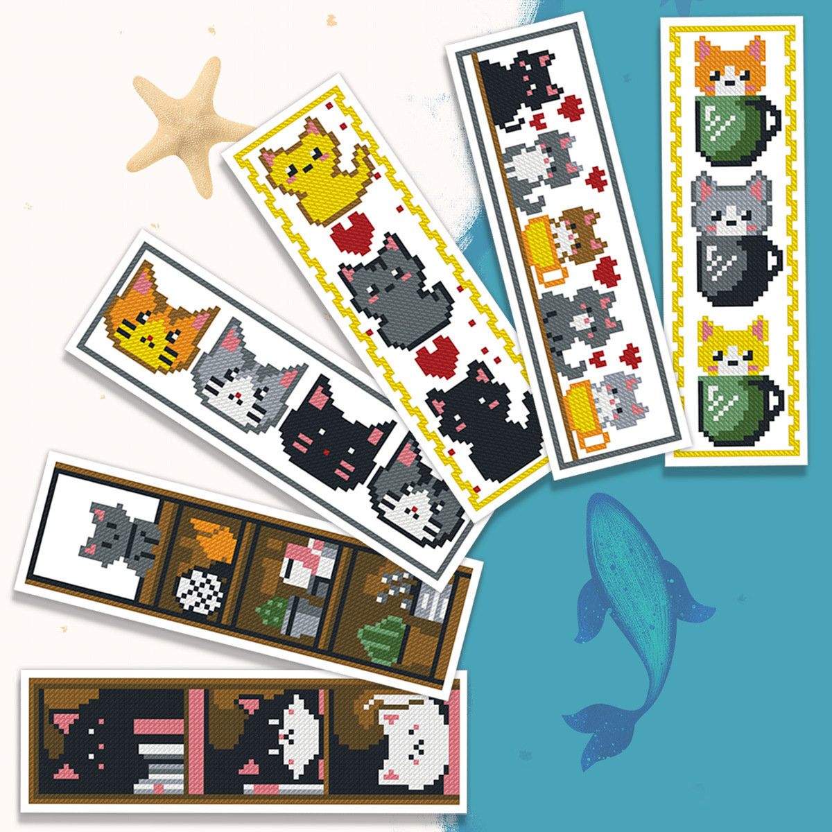 11-Piece DIY Embroidery Bookmark Set — Multiple Designs Available, Includes Free Tool Kit and Tutorials