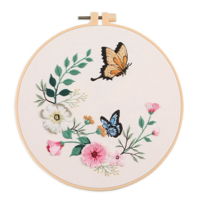 【Free Tool Kit】DIY Animal Embroidery Cross-Stitch Kit Includes cotton fabric, pattern, needles, threads, and more.Free tutorials included, perfect for home décor.