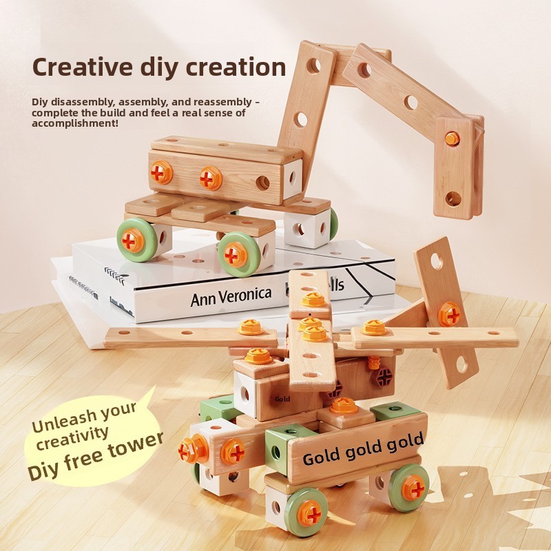 158-Pcs Kids' Educational Pretend Play Repair Tool Kit – STEM Building Toys with Screwdrivers and Nuts(with Electric Drill)