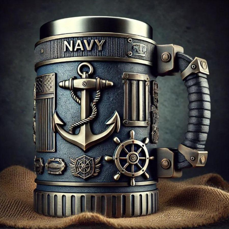 3D Printed Military Coffee Mug – Veteran Gift