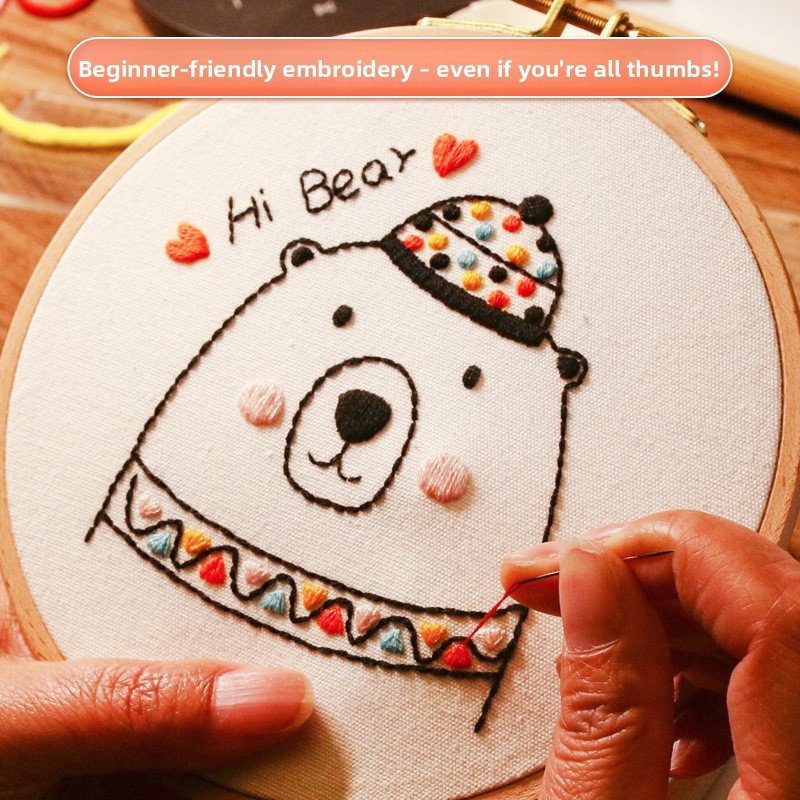 Valentine’s Day Gift – DIY Animal Embroidery Kit, Hand-Stitch a Meaningful Gift, Show Your Love with a Thoughtful Handmade Keepsake