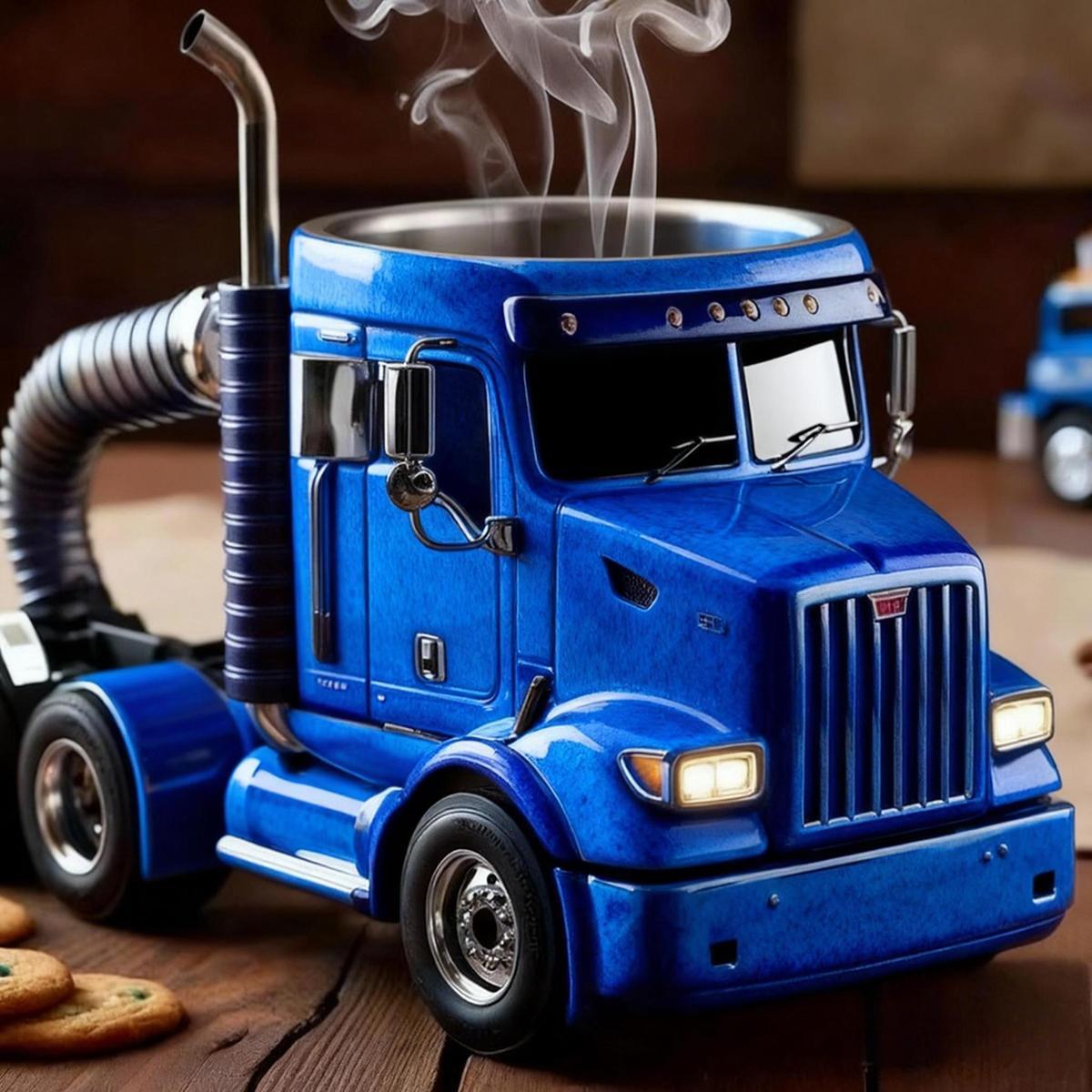 Durable Truck Coffee Mug, Truck-Shaped Decorative Piece, Suitable for Family Use