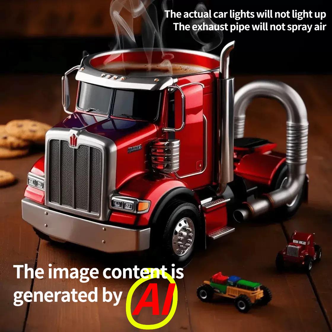 Durable Truck Coffee Mug, Truck-Shaped Decorative Piece, Suitable for Family Use