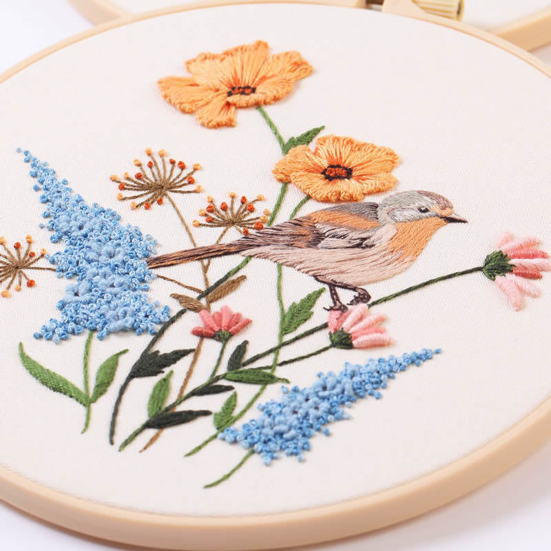 【Free Tool Kit】DIY Animal Embroidery Cross-Stitch Kit Includes cotton fabric, pattern, needles, threads, and more.Free tutorials included, perfect for home décor.