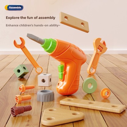 158-Pcs Kids' Educational Pretend Play Repair Tool Kit – STEM Building Toys with Screwdrivers and Nuts(with Electric Drill)