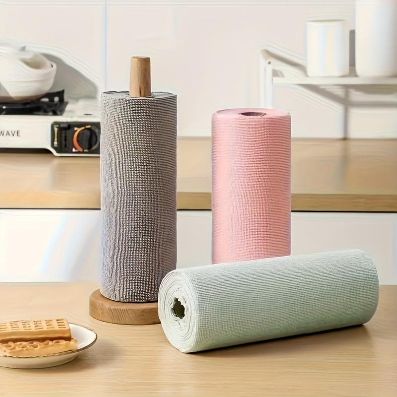 30 Pcs/Roll Reusable Microfiber Cleaning Cloths Super Absorbent, Suitable for Kitchen & Home Use gray