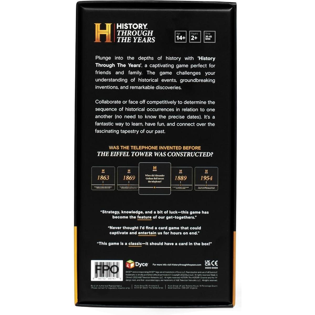 History Channel Co-branded 2-in-1 Card Board Game, an All-age General Knowledge Trivia Game, a Must-have for Family Gatherings & Friends' Parties