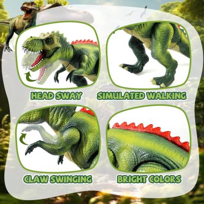 Remote Control T-Rex Dinosaur RC Dinosaur Toy for Kids with Lights, Mist Spray & Realistic Sounds Perfect Gift for Boys