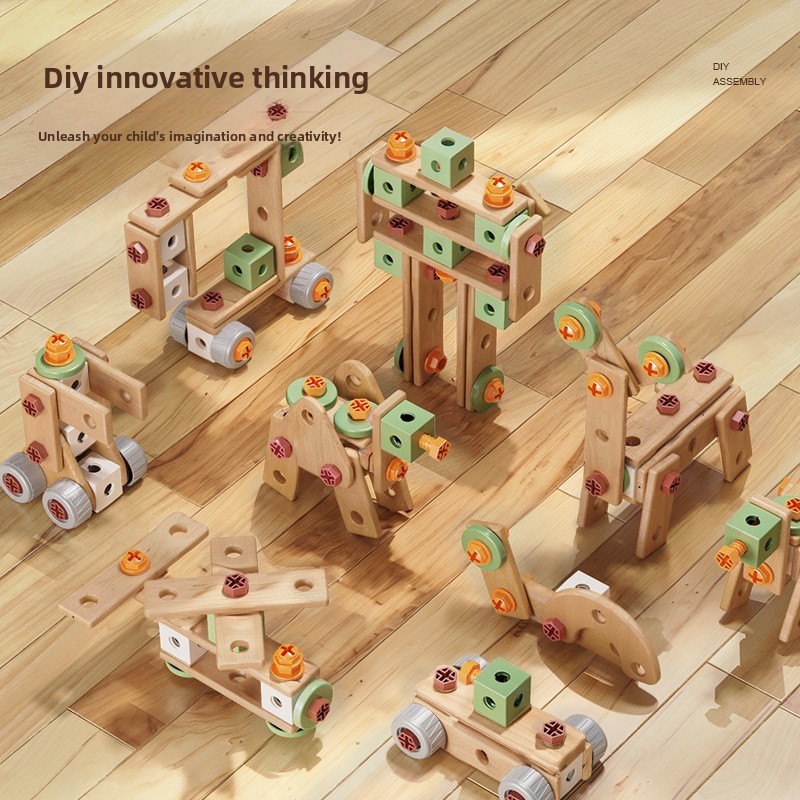 158-Pcs Kids' Educational Pretend Play Repair Tool Kit – STEM Building Toys with Screwdrivers and Nuts(with Electric Drill)