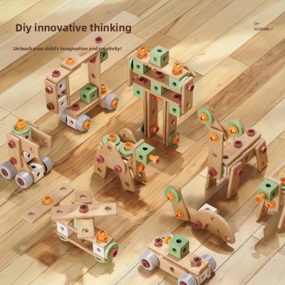 158-Pcs Kids' Educational Pretend Play Repair Tool Kit – STEM Building Toys with Screwdrivers and Nuts(with Electric Drill)