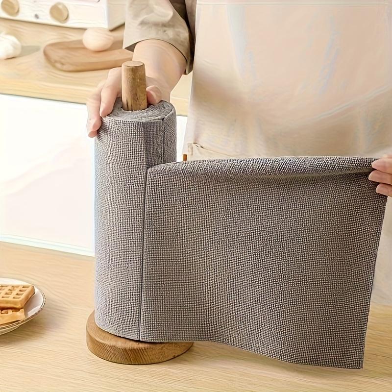 30 Pcs/Roll Reusable Microfiber Cleaning Cloths Super Absorbent, Suitable for Kitchen & Home Use gray