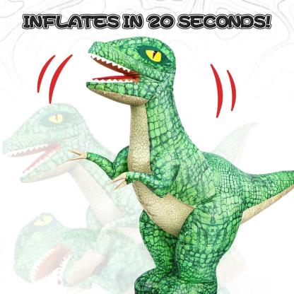 2.4GHZ Remote Control Inflatable Dinosaur Toy, Electric Toy Dinosaur with 360°Rotation and Sound Effects,Rechargeable Walking Dinosaur Toy, Birthday Gifts for Boys Kids Age 6-8 8-12
