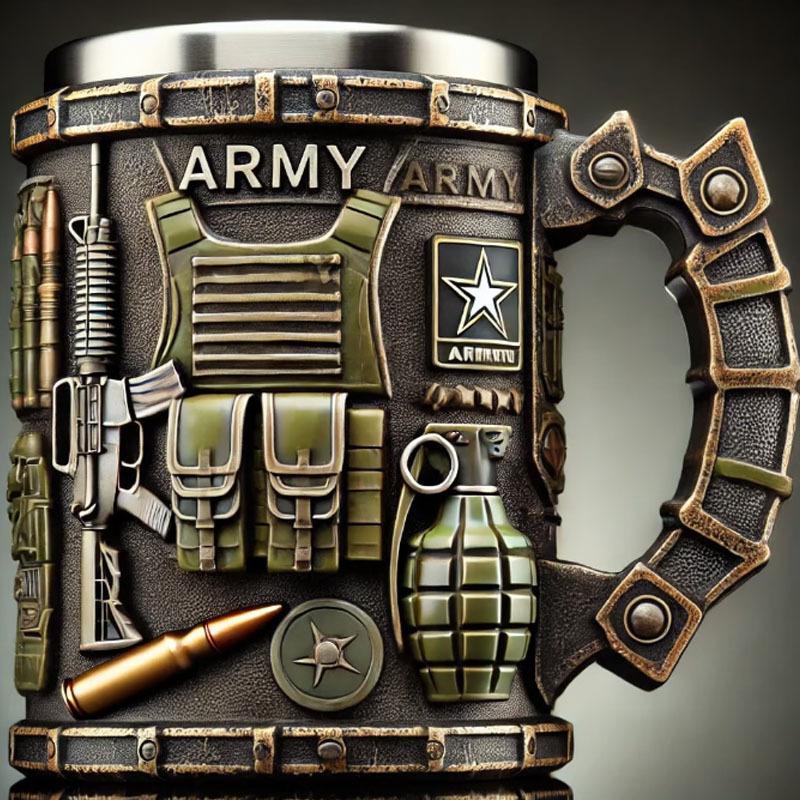 3D Printed Military Coffee Mug – Veteran Gift