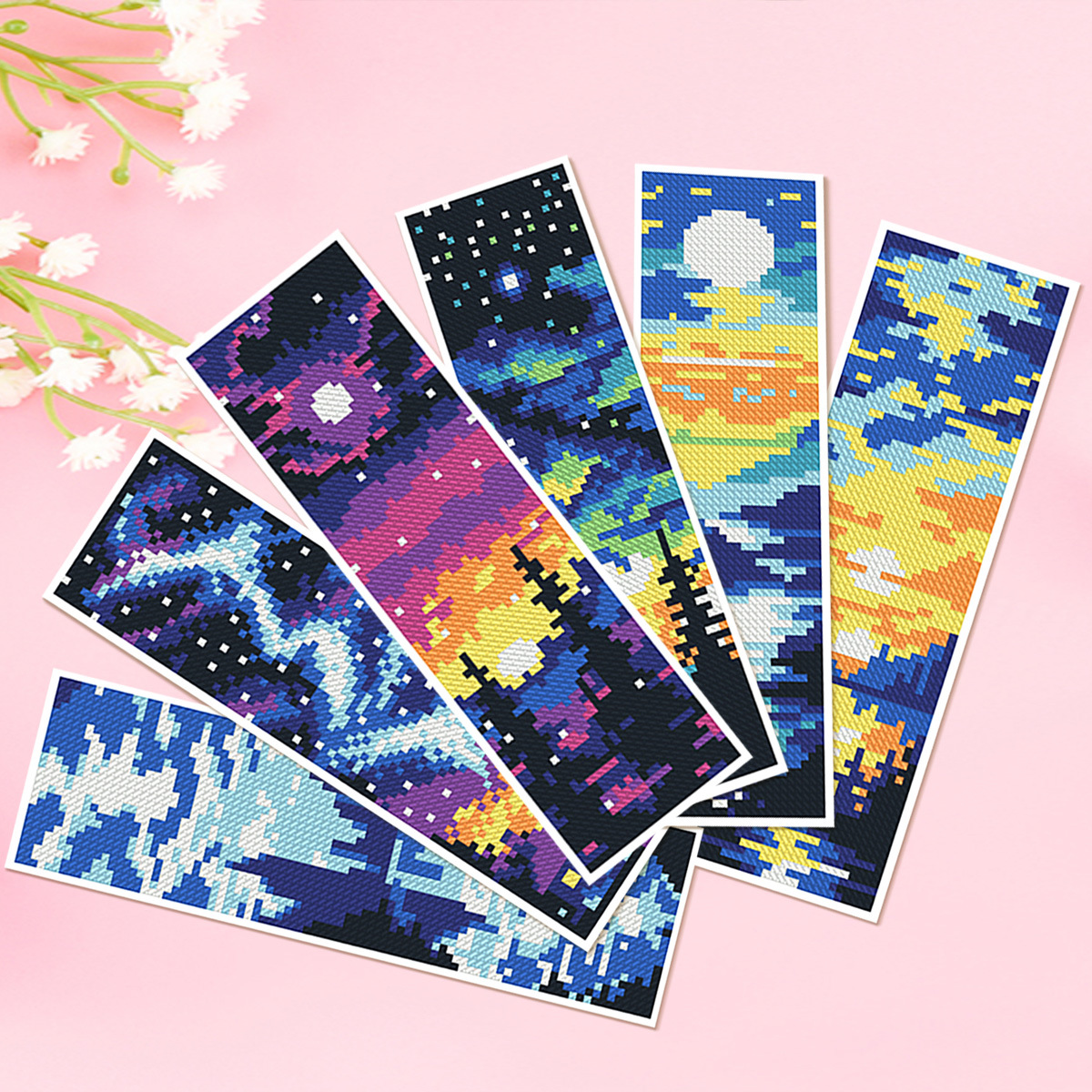 11-Piece DIY Embroidery Bookmark Set — Multiple Designs Available, Includes Free Tool Kit and Tutorials