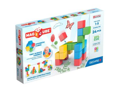 Geomag MagiCube 30-pc Magnetic Blocks Set for Toddlers & Kids Ages 1-5| Swiss-Made STEM Educational Toy Made from 100% Recycled Plastic| Creative Early Learning Play