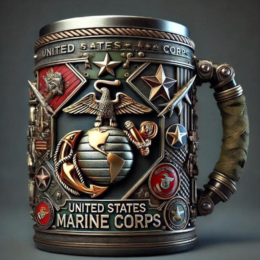 3D Printed Military Coffee Mug – Veteran Gift