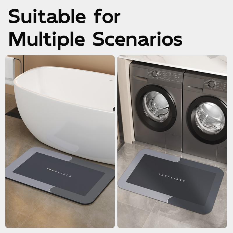 Bathroom Mat – Premium Quick-Dry, Ultra-Absorbent, Thin Diatomite Bath Mat