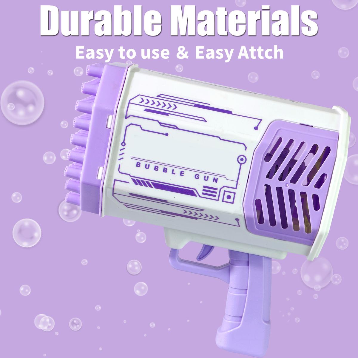 Bubble Machine Bubble Blaster Toys for Kids Bubble Maker with 69 Holes and Colorful Lights