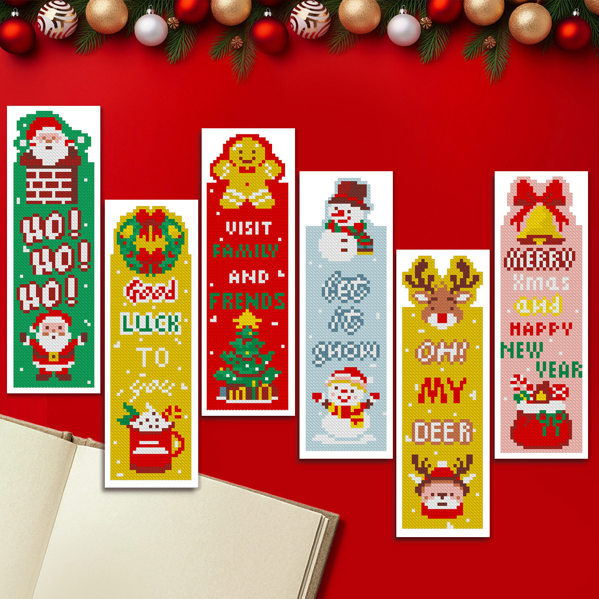 11-Piece DIY Embroidery Bookmark Set — Multiple Designs Available, Includes Free Tool Kit and Tutorials