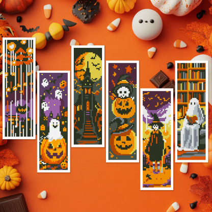 11-Piece DIY Embroidery Bookmark Set — Multiple Designs Available, Includes Free Tool Kit and Tutorials