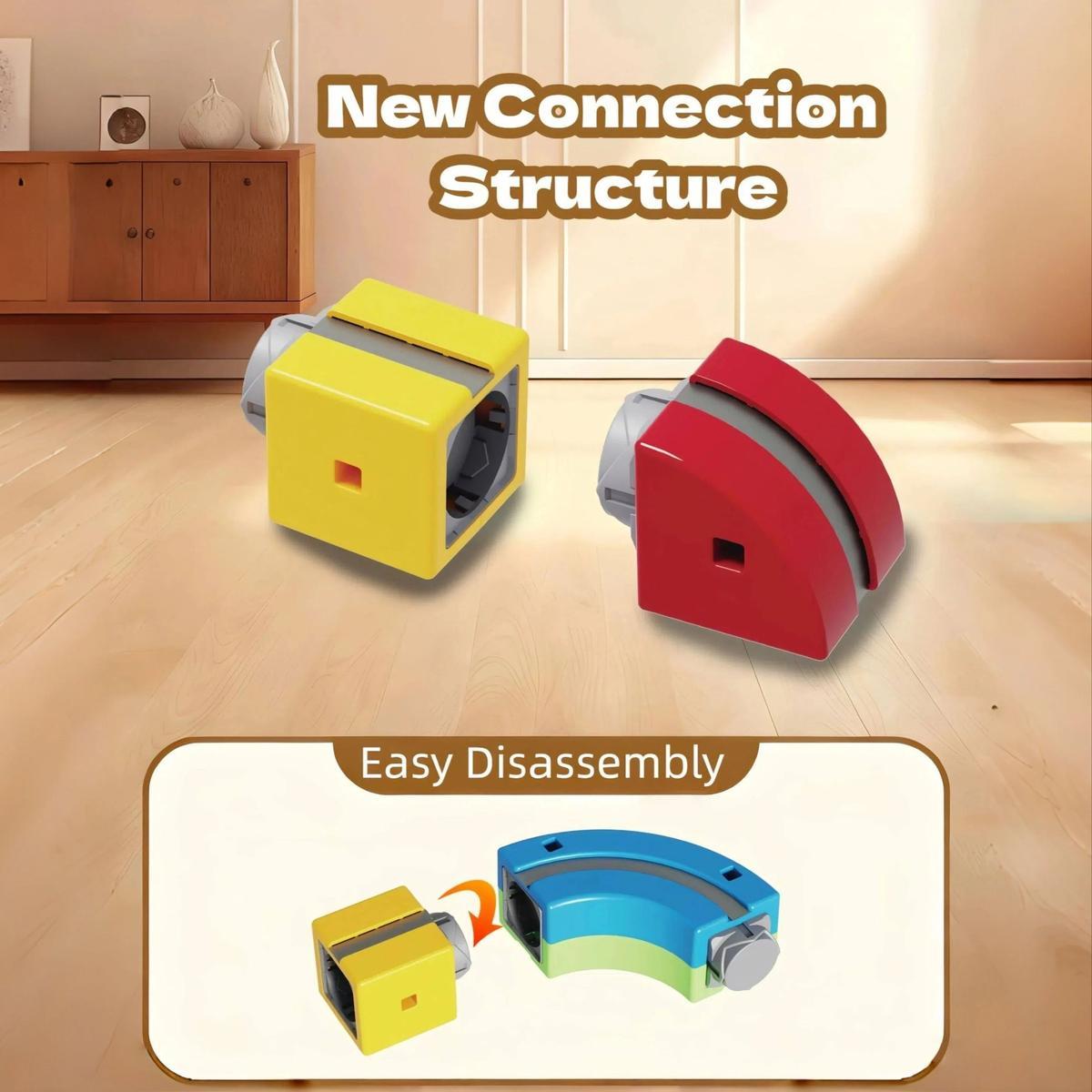 68 PCS Magnetic Track Car Set!Rich Accessories for Free DIY&Imaginative Play-Multiple Fun Modes,Safe Non-Toxic Materials,Easy Assembly/Disassembly.electric train set train tracks electric train set for kids electric train toys train set for kids ages 4-8