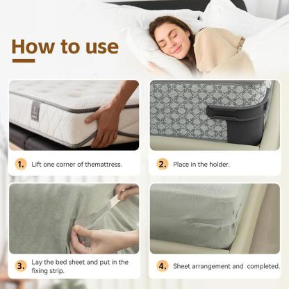 Bed Sheet Holders, Fits Any Mattress Size, Keeps Sheets Secure (4pcs)