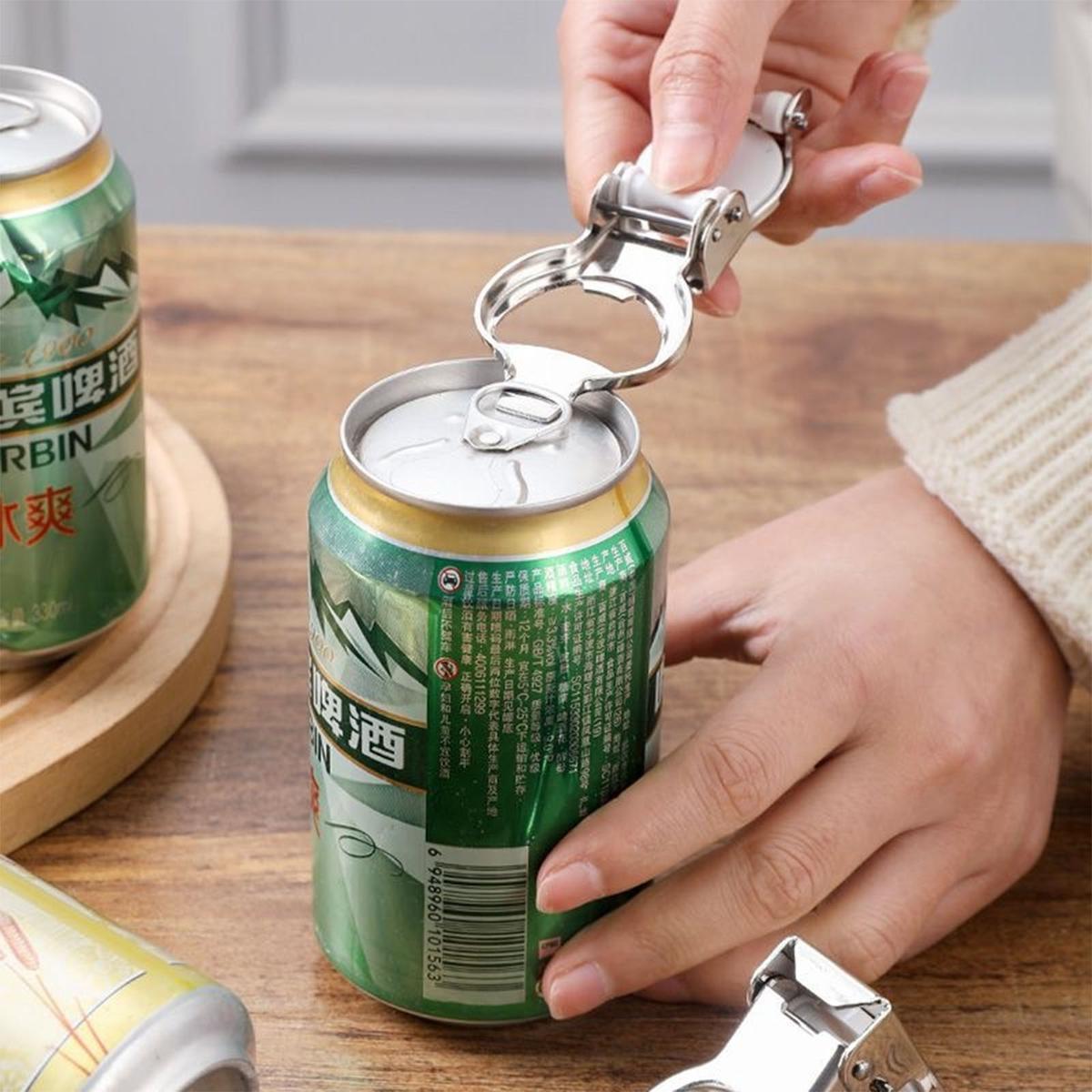 2-in-1 Bottle Opener & Sealer (for Glass Beer Bottles), Soda Bottle Opener & Sealer, Stainless Steel Beer Bottle Opener