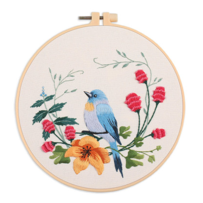 【Free Tool Kit】DIY Animal Embroidery Cross-Stitch Kit Includes cotton fabric, pattern, needles, threads, and more.Free tutorials included, perfect for home décor.