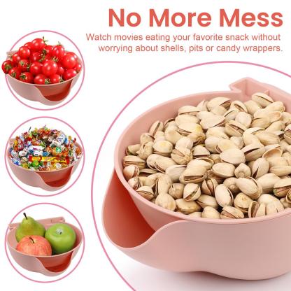 Pistachio Bowl – Double-Layer Fruit & Nut Storage Bowl, BPA-Free, Versatile Snack & Fruit Bowl with Drainage, Suitable for Kitchen & Dining