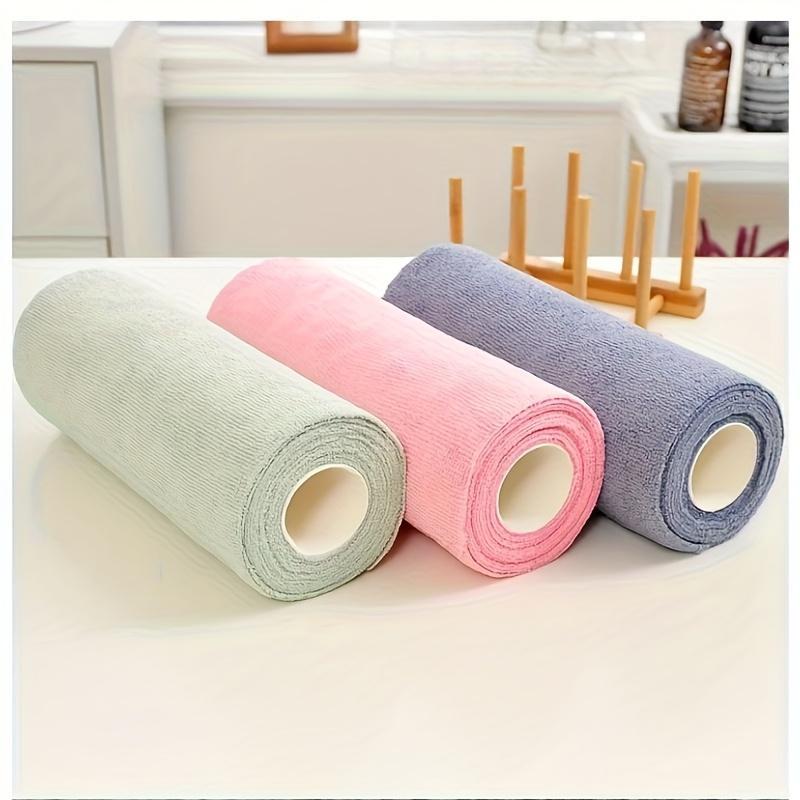 30 Pcs/Roll Reusable Microfiber Cleaning Cloths Super Absorbent, Suitable for Kitchen & Home Use gray