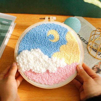 【Free Tool Kit Included】Home-Style DIY Embroidery Cross-Stitch Kit — Includes Cotton Fabric, Pattern Chart, Needles, Threads, and More.Comes with Free Embroidery Tutorials and Features Designs Perfect for Home Décor
