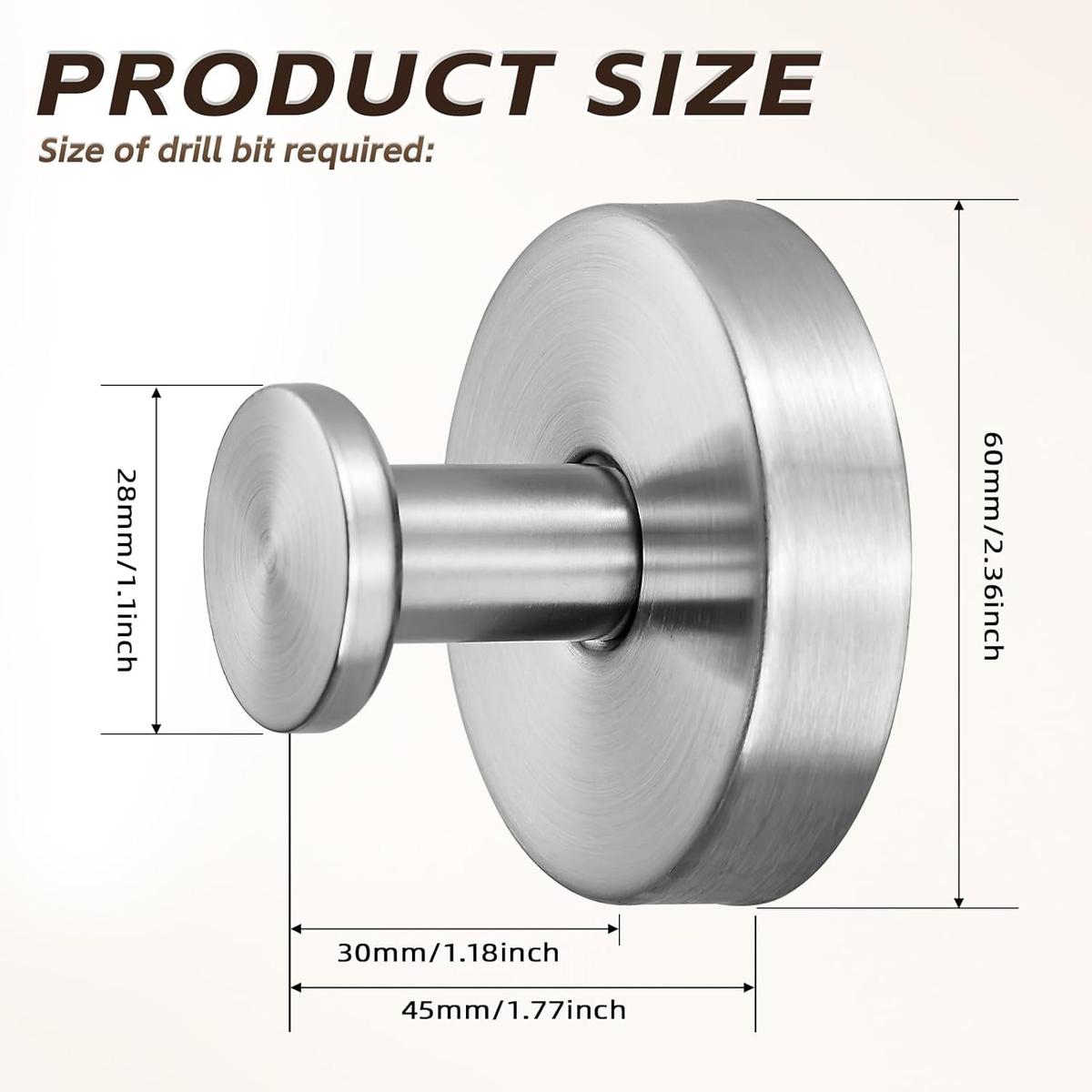 2-Pack Suction Cup Hooks, suitable for shower rooms, bathrooms, kitchens, glass doors, mirrors, tiles, and other surfaces.