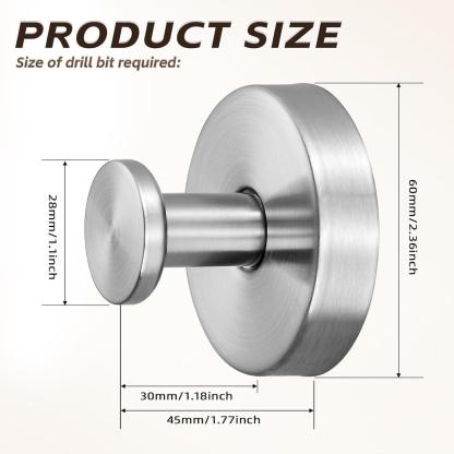 2-Pack Suction Cup Hooks, suitable for shower rooms, bathrooms, kitchens, glass doors, mirrors, tiles, and other surfaces.